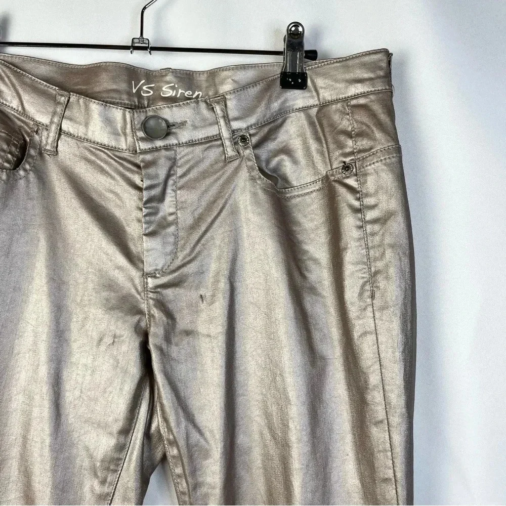 London Jeans VS Siren Rose Gold Coated Skinny Jeans 10 - Picture 3 of 5